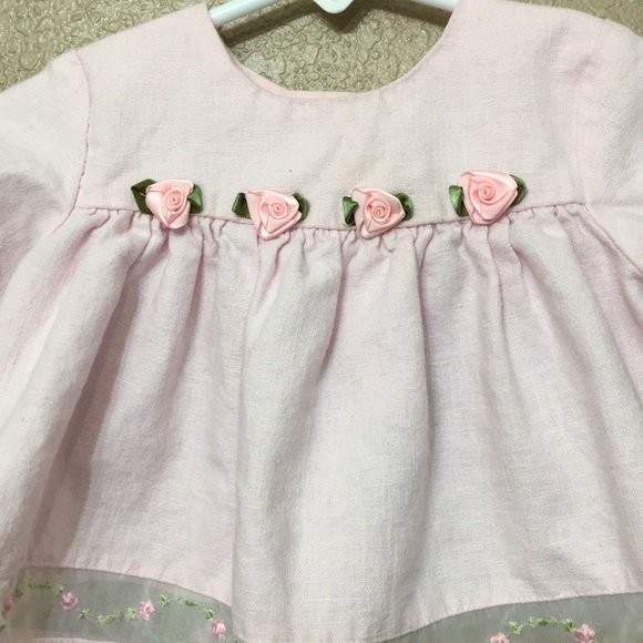 Samara pink flower dress 6-9 months - Picture 3 of 6